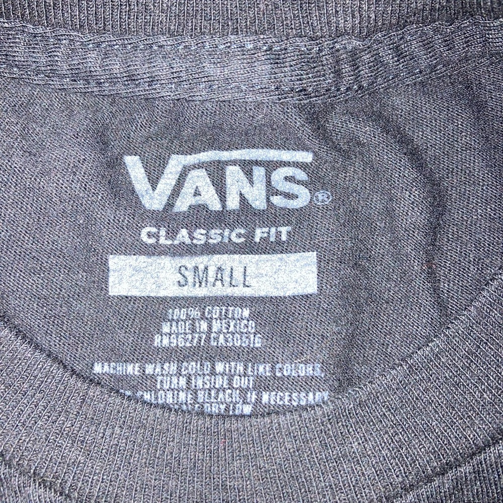 VANS Off the Wall rare vintage black T-shirt with snake & flower, size small - Picture 5 of 6
